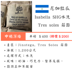 尼加拉瓜 Isabella莊園 SHG 水洗