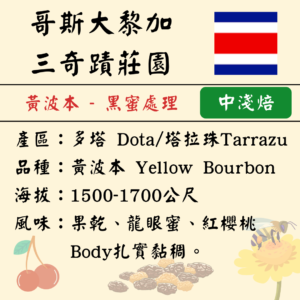 哥斯大黎加黑蜜處理 （三奇蹟莊園）